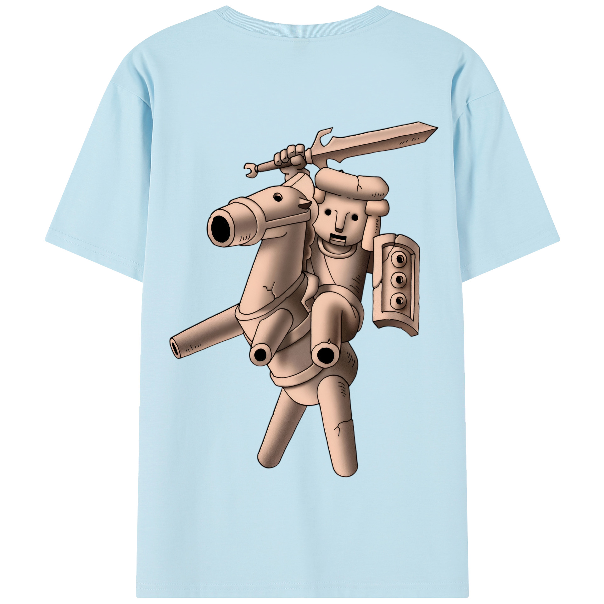 （画像用） ドラゴンクエスト Doragon Kuesuto Dragon Quest 綿100％半袖Tシャツ（背面プリント）